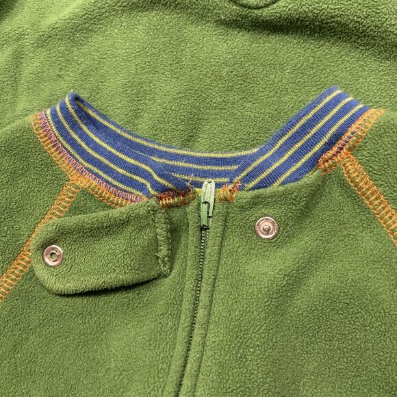 Carter's | Boys 18M Soft Fleece Green Dinosaur  Pjs Footie Winter Pajamas - Picture 13 of 13